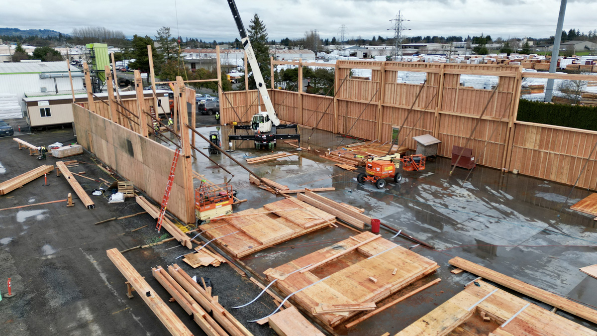 New Energy Works NEWBeamery, the new timber frame and glulam production facility