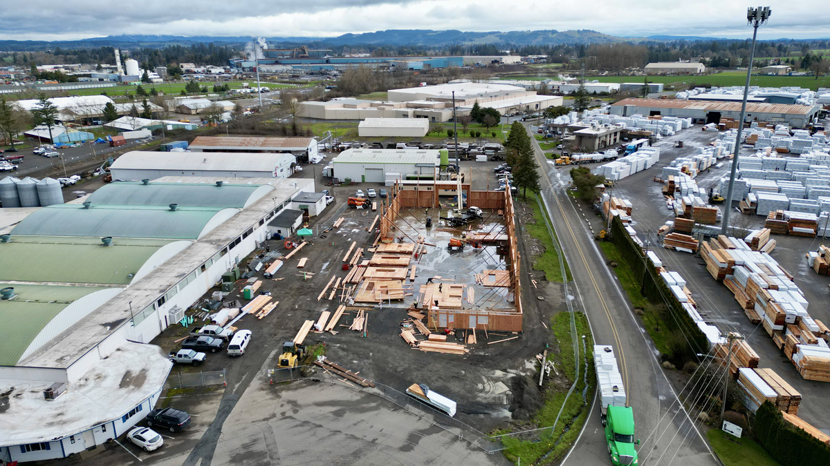 New Energy Works NEWBeamery, the new timber frame and glulam production facility