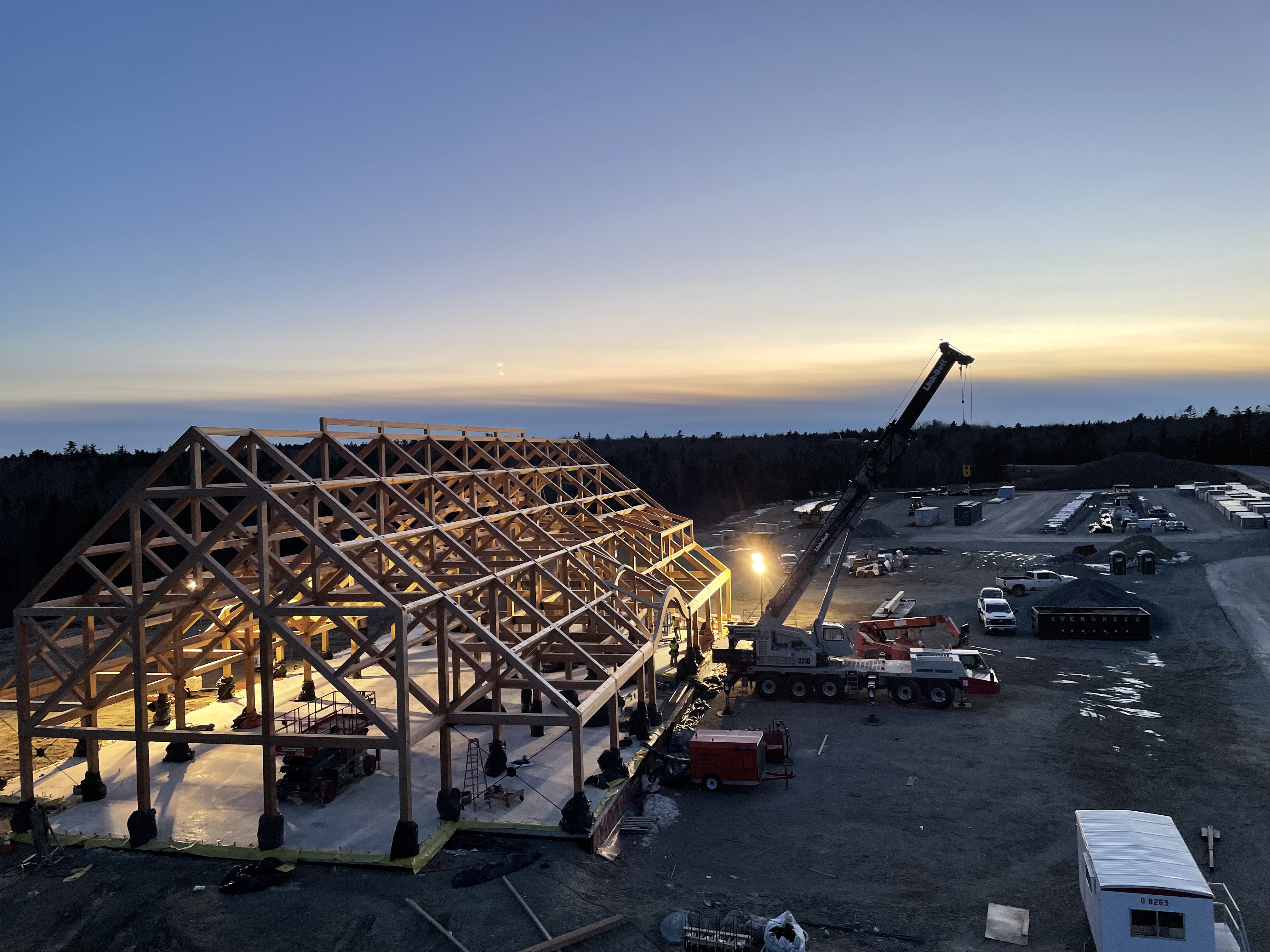 New Energy Works Acadia Visitor Center Timber Frame