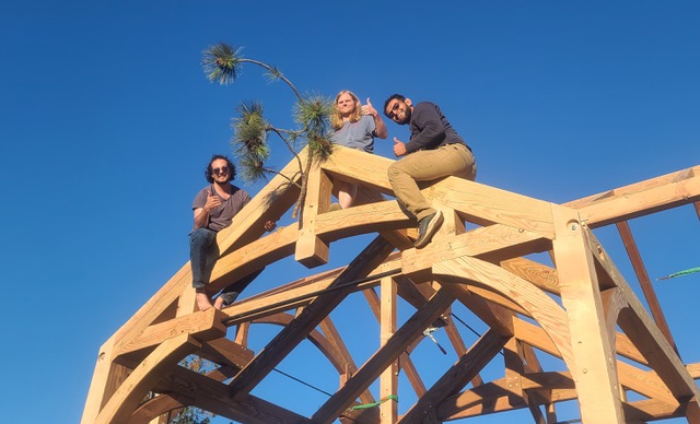 Timber Fame Raising with New Energy Works Crew in Sisters, OR
