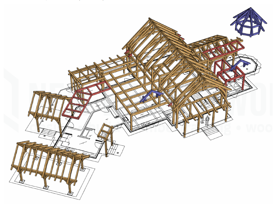 Timber frame schematic